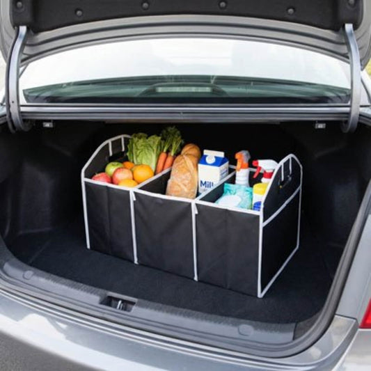 Boîte rangement d'organisateur coffre voiture 3 compartiments Boîte rangement d'organisateur coffre voiture 3 compartiments