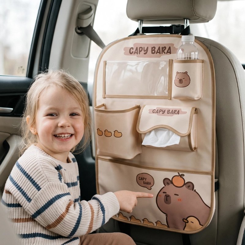 Rangement voiture enfant S'attache facilement sur l'appui-tête
