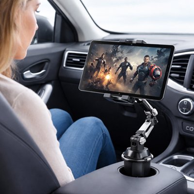 Support tablette voiture Pinces latérales robustes qui maintiennent fermement l'appareil