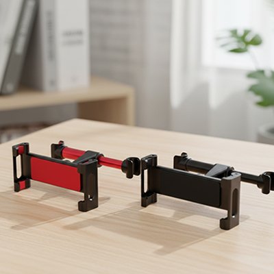 Support tablette voiture Se clipse directement sur les tiges métalliques de l'appuie-tête sans outils 