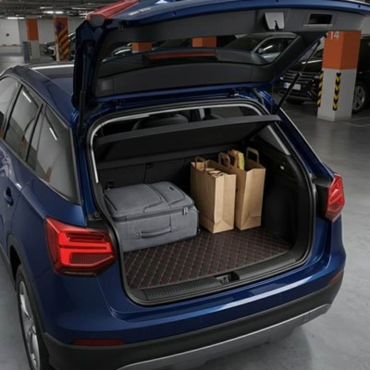 Tapis de coffre voiture Installation rapide sans outils Positionnement simple par dépôt direct dans le coffre sans fixation complexe