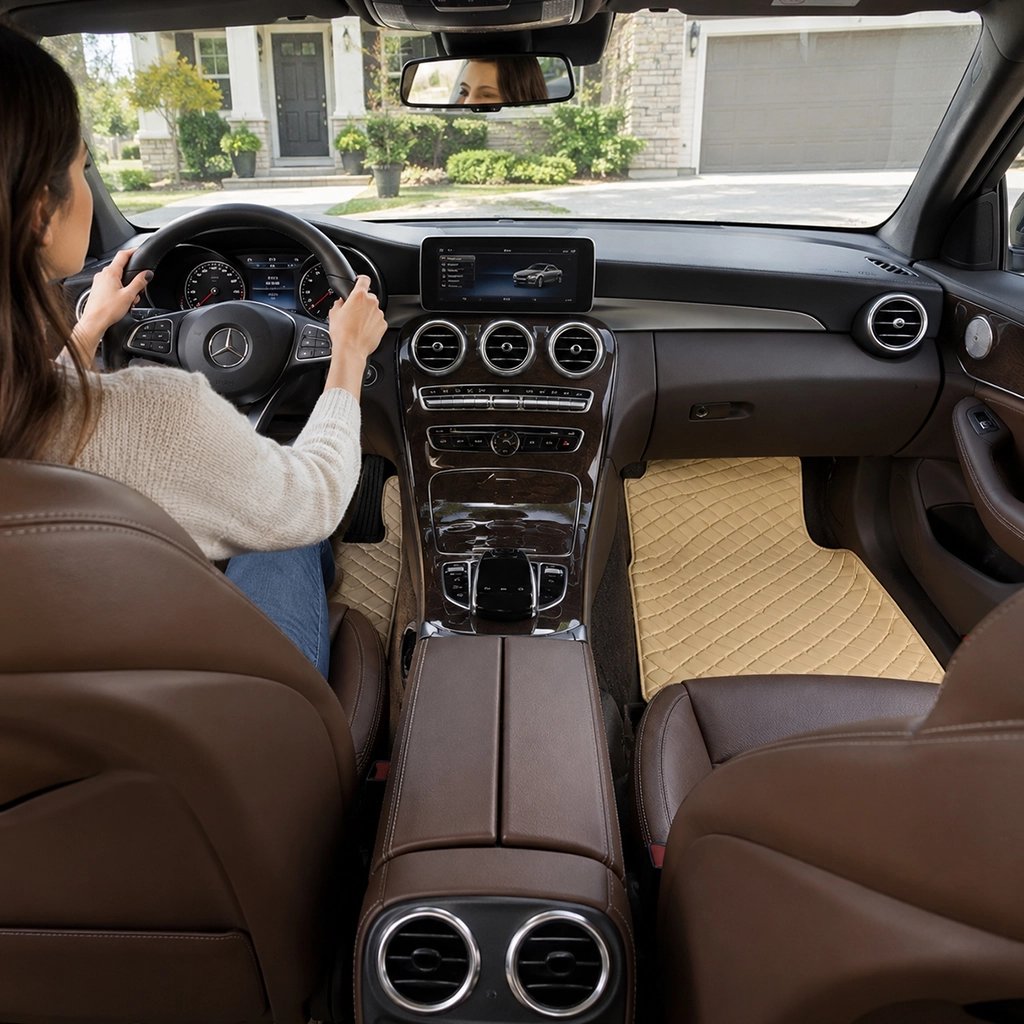 Tapis de sol voiture découpe ergonomique adaptée 
