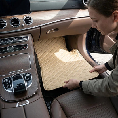 Tapis de sol voiture universel en cuir PU