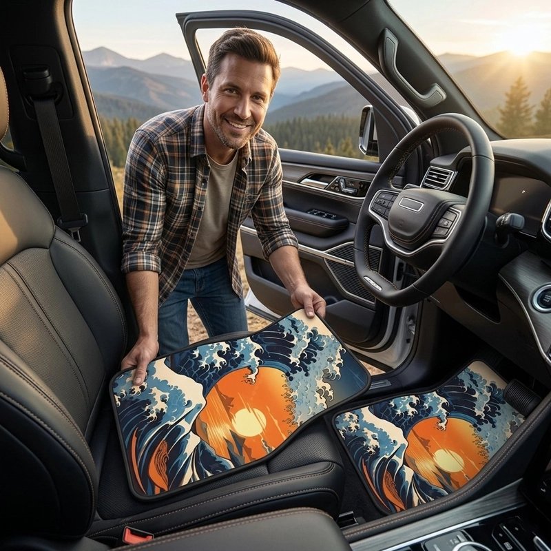 Tapis de voiture Motif artistique japonisa